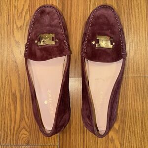 Kate Spade Carmen Loafers Slip On Shoes Size 9B Purple Suede